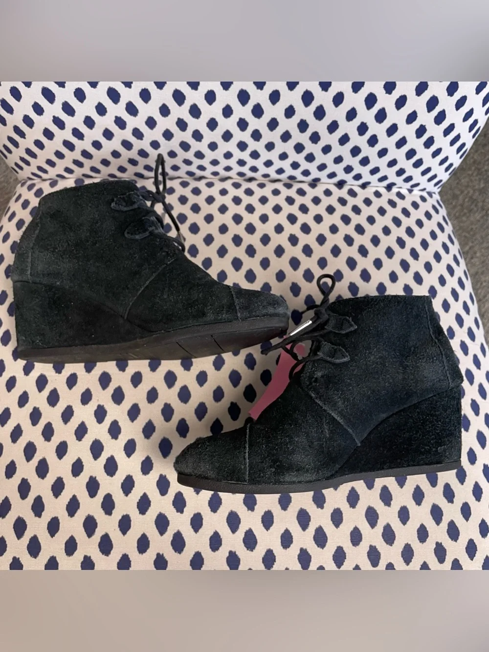 Toms Black Botties size 10